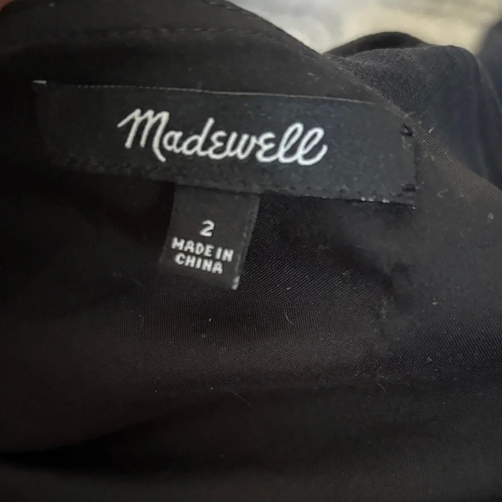 Madewell Black Wide Leg Jumpsuit with Button Detail - Picture 3 of 3